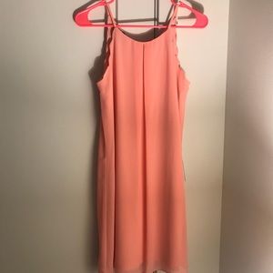 LAST CHANCE NWT BCX pink scallop sheath dress